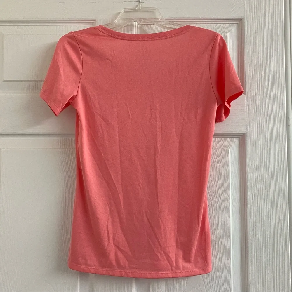 Nike Salmon Pink Scoop Neck DriFit Active Wear Short Sleeve Top Sz XS